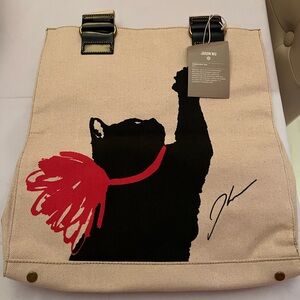 Jason Wu Cream and Red Cat Design Tote